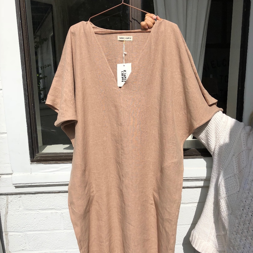 Rachel Craven long v-neck caftan o/s